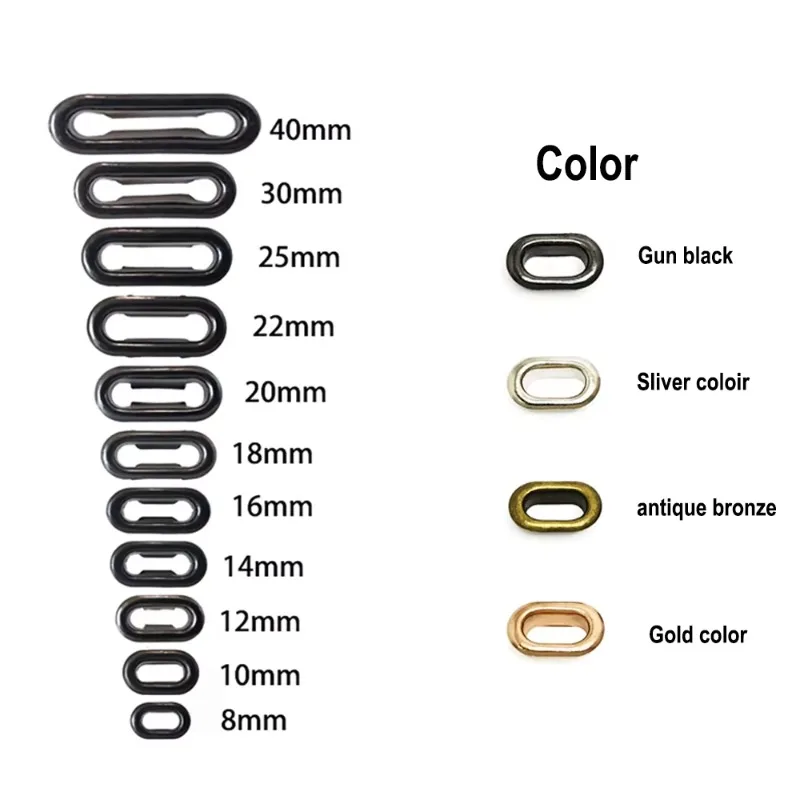 Long Oval Grommet Eyelet For Bag Leather