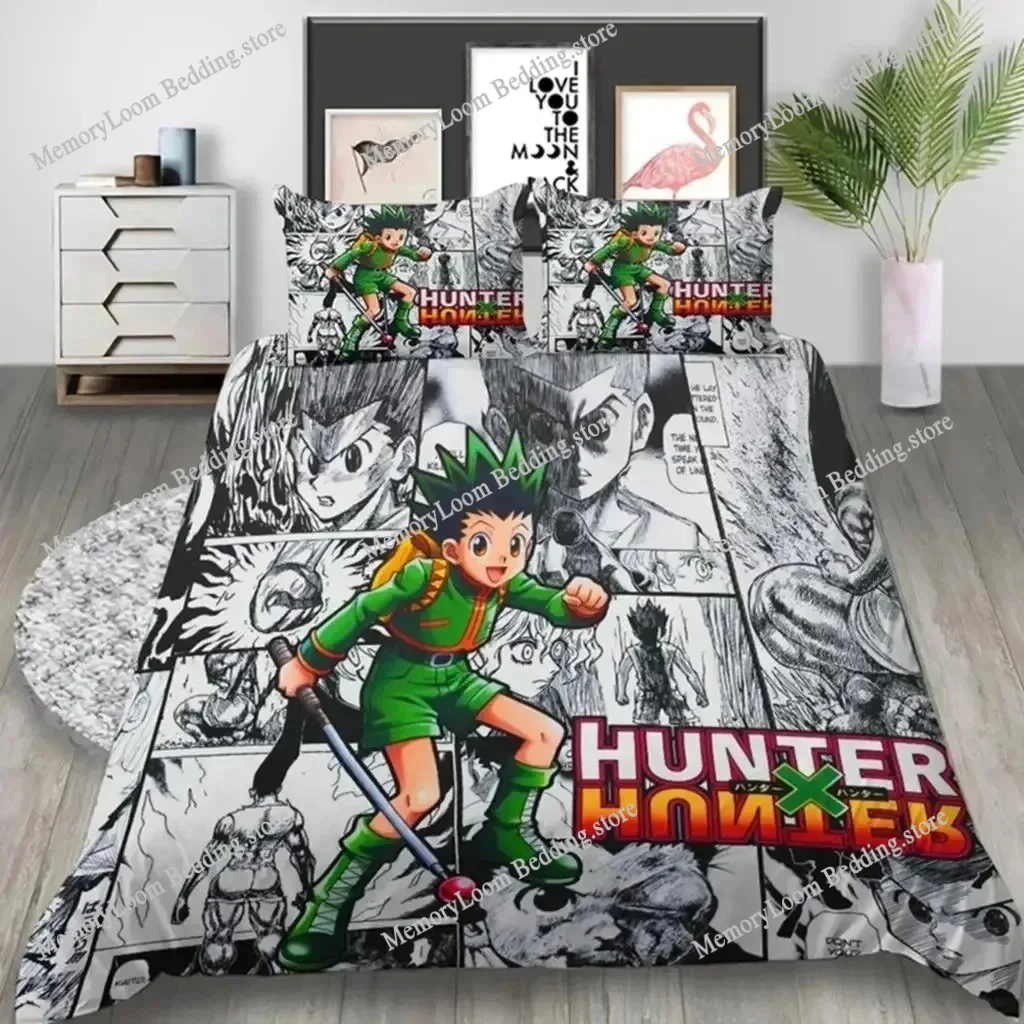 

Hunter Hunter Premium Luxury Bedding Set Japan Cartoon Soft Duvet Cover Plush Comforter Bedspread Twin/Single Size Printed