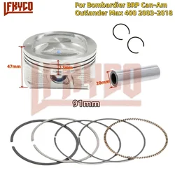 Motorcycle Engine Part 91mm Piston Kit Motor For Bombardier BRP Can-Am Outlander Max 400 2003-2018 420685714 420296775 420296770