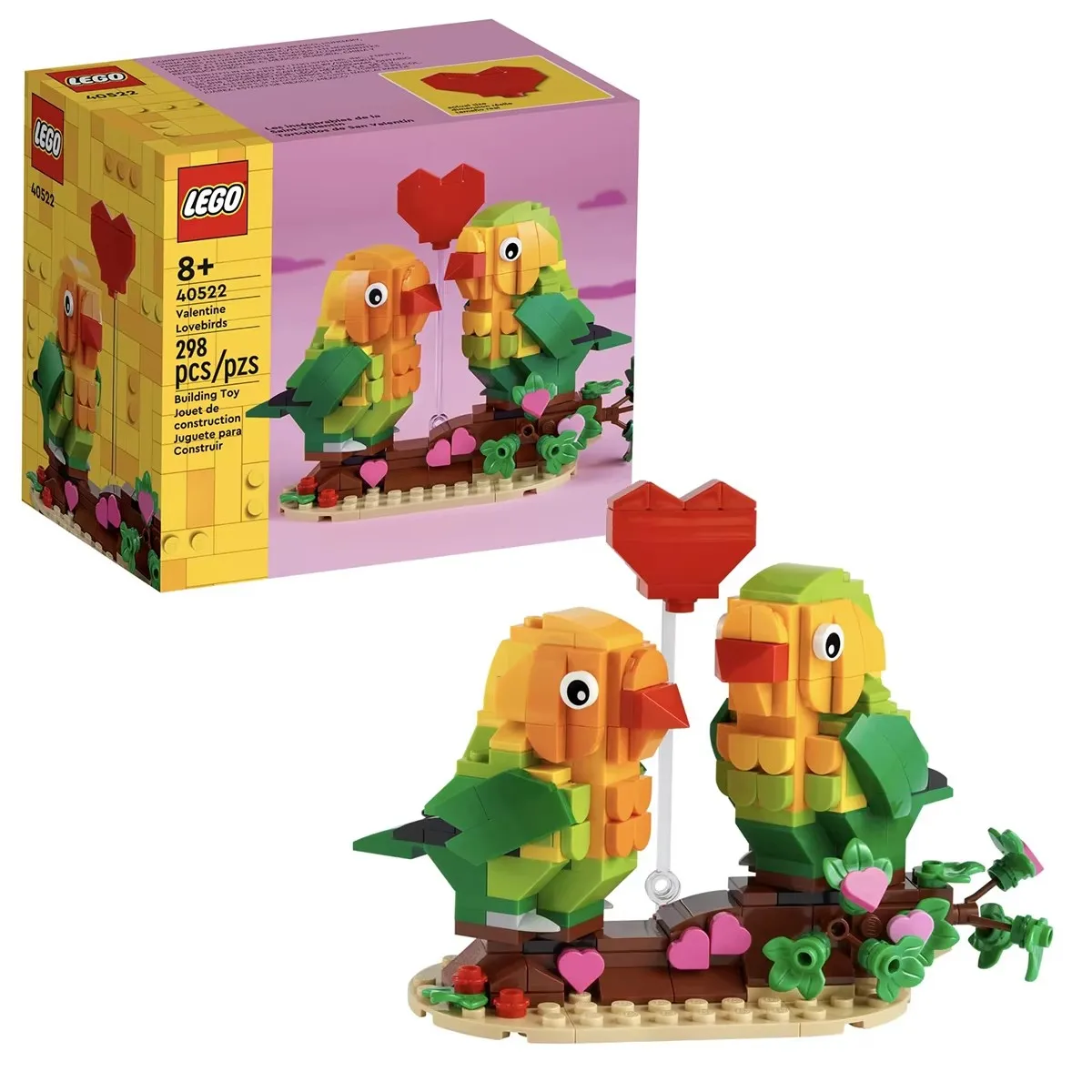 LEGO & Valentine Lovebirds Children Building Blocks Toys for Children's Kids Birthday Valentine's Day Gift 40522 (298 Pieces)