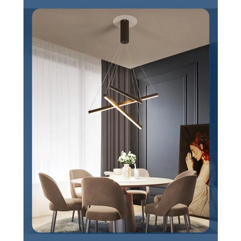 Moderno lustre de teto da escada em forma de barra led luz pingente sala estar duplex edifício highrise 90-260v lâmpada pendurada interior