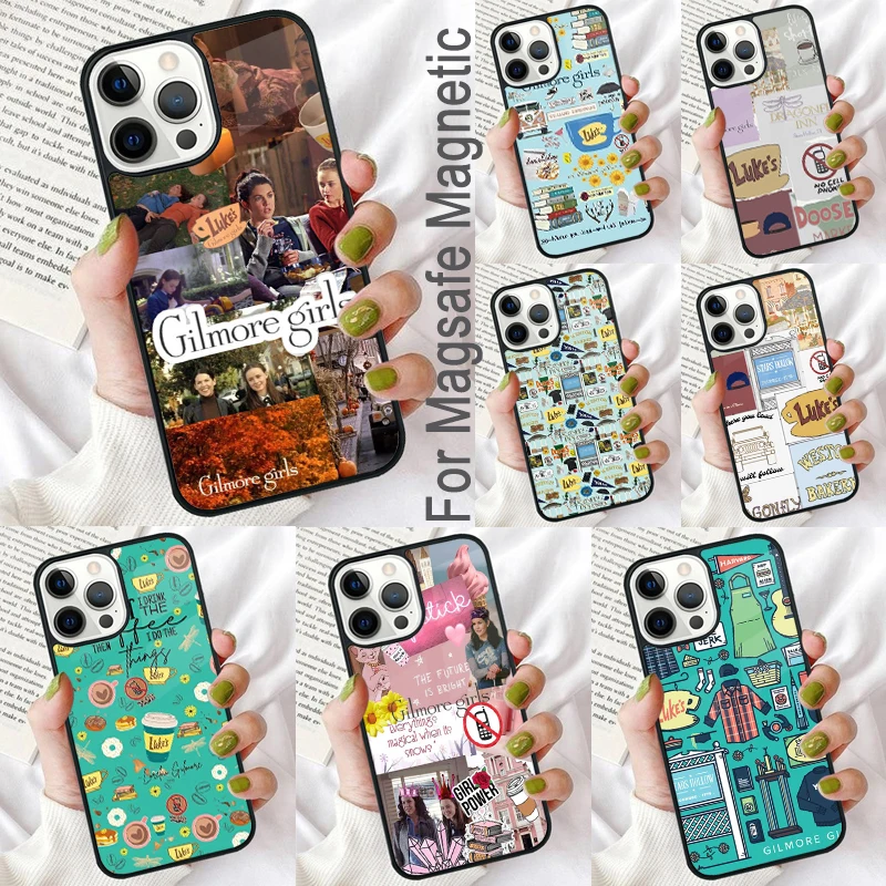 Gilmore Girls Collage Magnetic Soft Phone Case for iPhone 16 Promax 15 Pro 13 14 Plus 11 12 Mini MagSafe Coque