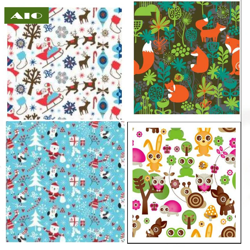 AIO 1M Christmas Print PUL for Baby Cloth Diaper Nappies Breathable Diaper Material With Waterproof TPU Coating