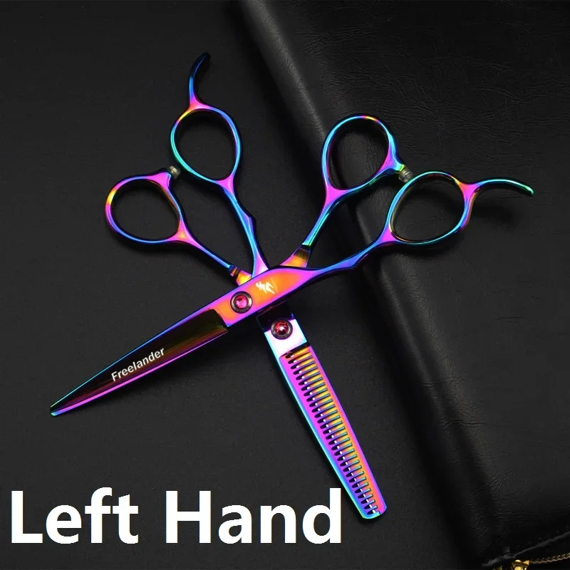 

Freelander 6 inch Left Hand Hairdressing Scissors Professional Salon Hair Cutting Thinning Scissors Set Barber Shears