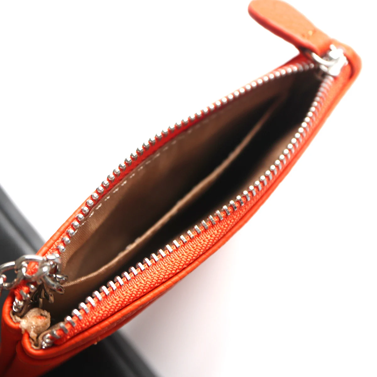 Fancy Carton Genuine Leather Small Wallet Fashion Eyes Look Zip Women Keychain Coin Purse Cute Small Girl Change Money Bag