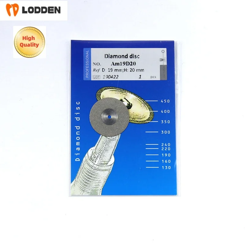Lodden Dental Diamantscheiben, 0,15/0,19/0,20/0,3/0,4 mm, ultradünne, seitliche Körnung, Trennscheiben-Werkzeug, 10 Stück Dentallabscheiben