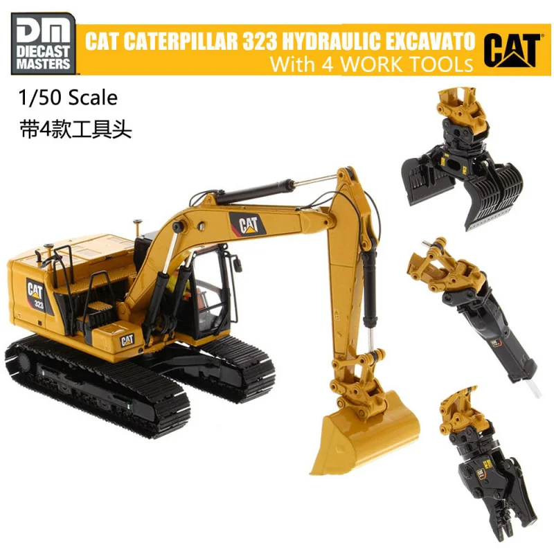

Collectible Diecast Model Replica DM 1:50 Cater-pillar CAT323 Hydraulic Excavator Construction Vehicle Alloy Model 85657