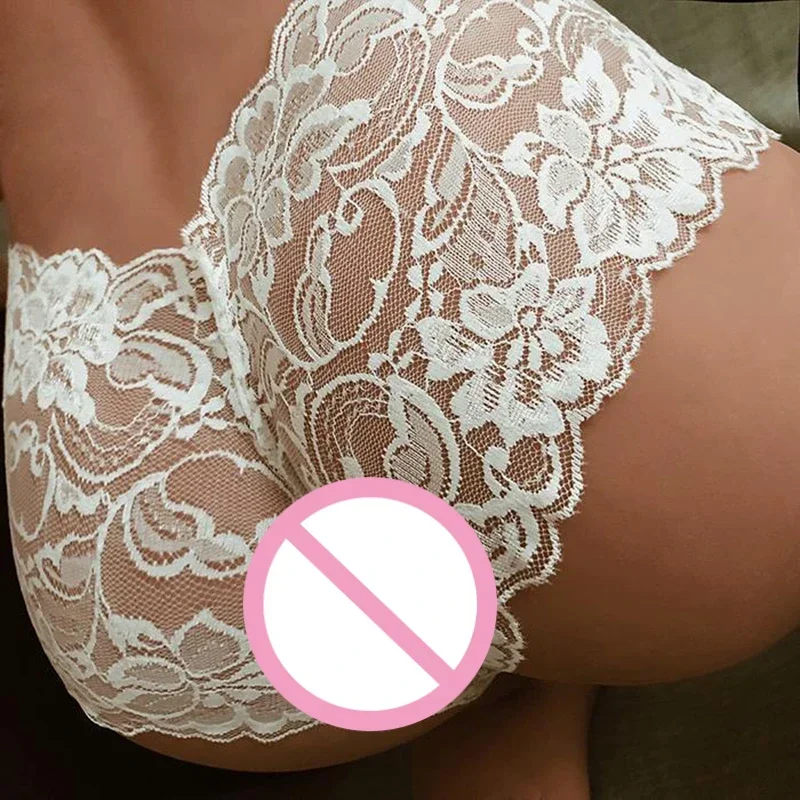 Lace Panties Floral Transparent Briefs Women\'s Erotic Lingerie Sexy Brief Underwear for Sex Ladies Sexy Perspective Thongs Women