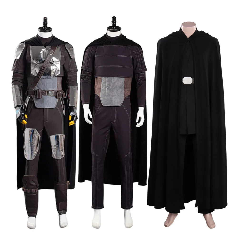 

Adult Male Din Cos Djarin Cosplay Halloween Carnival Fantasy Costume Suit Space Battle Men Battle Armor Cloak Clothing Outfit