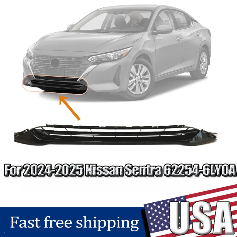 

Car Front Bumper Lower Grille Ventilation Net Body Shell Accessiories 62254-6LY0A For Nissan Sentra 2024-2025 Lower Grille
