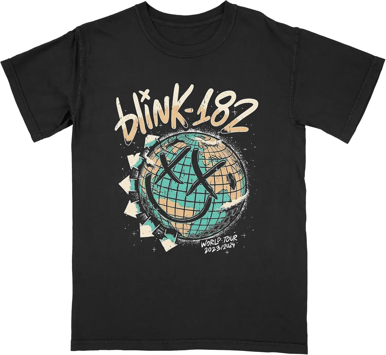 Blink™-182 Men's One More Time Untitled T-Shirt - By Blink™-182, Small, Black 100% Cotton Trendy Y2K Short-Sleeve Tee – Soft,