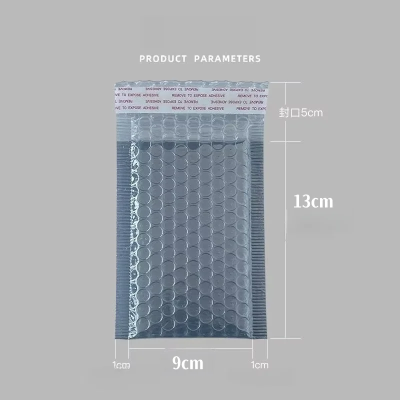 10pcs Gray Translucent Bubble Bag Waterproof Shockproof Star Card Name Card Packing Self Adhesive Envelope