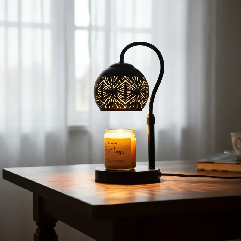 Flameless Wax Melter Lamp Adjustable Brightness Aromatherapy Diffuser for Bedroom Bedside Study Room Decor Night Light Gift