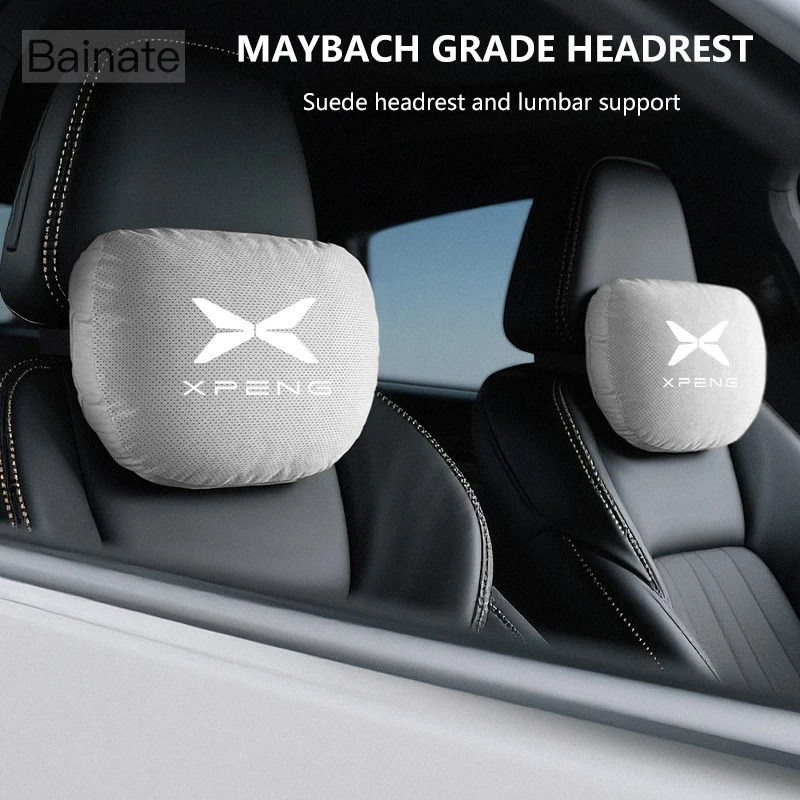 Für XPENG G6 P7 G9 MONA M03 G3 P5 2025 2026, Auto-Kopfstütze Nackenstütze Sitz-Lendenkissen Weiches Nackenkissen Innenraum-Zubehör