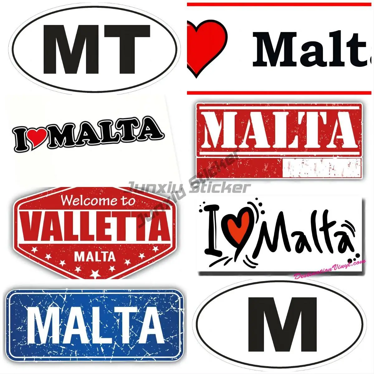 

Malta Flag Car Decal Bumper Window Phone Luggage Case Guitar Cover Scratched External Decoration