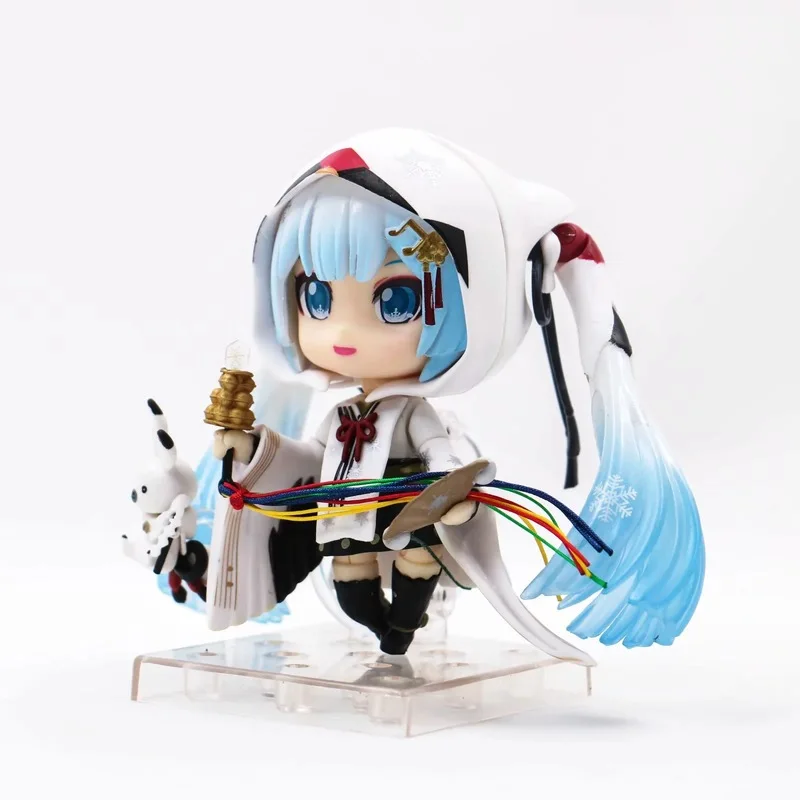 New Two-Dimensional Beautiful Girl Q Version Nendoroid Hatsune Miku Snow Hatsune Red-Crowned Crane Miko Figure Model