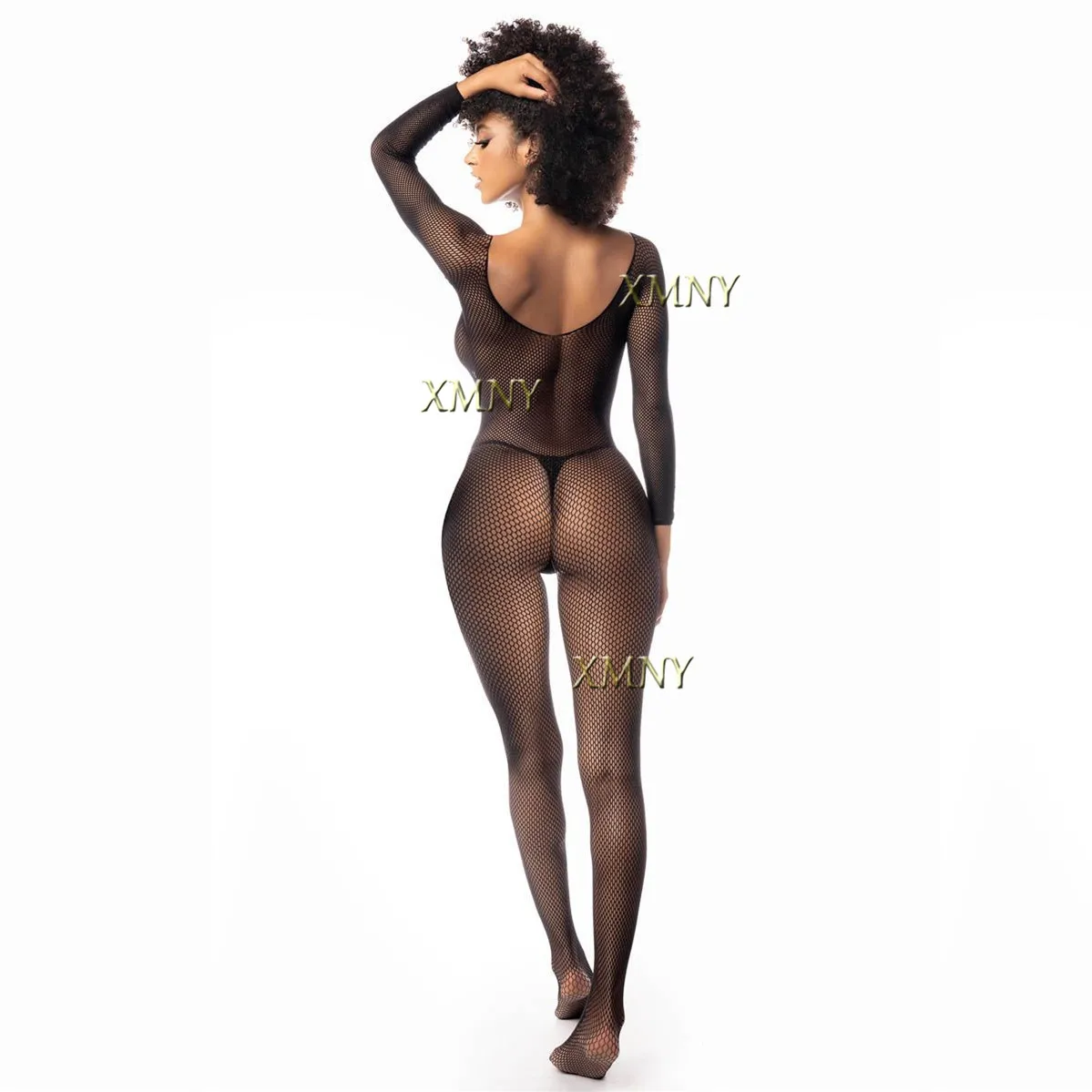 حجم كبير الملابس الداخلية مفتوحة المنشعب بوديستوكينج النساء الملابس الداخلية Crotchless الجوارب المثيرة ارتداءها مثير بدلة قفز نسائية للبالغين #5