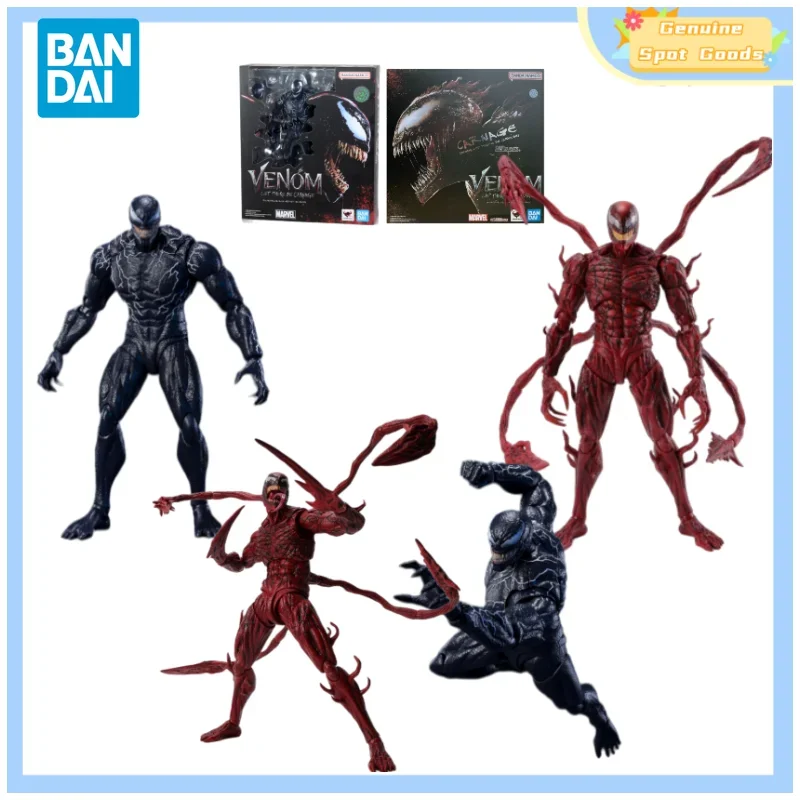 

Genuine Bandai Marvel Venom 2 Let There Be Carnage SHF Anime Action Figures Model Figure Toys Collectible Gift for Children