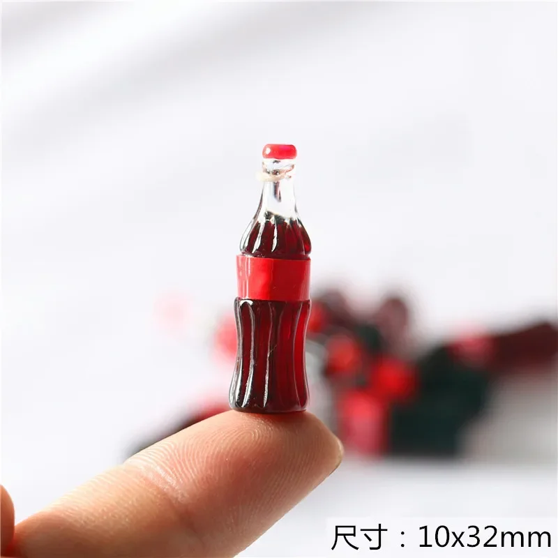 5 قطعة كولا صغيرة زجاجة مشروبات لينة مقياس نموذج حلية مصغرة المشروبات فحم الكوك زجاجة محاكاة نماذج DIY بها بنفسك ديكور المنزل الحرفية