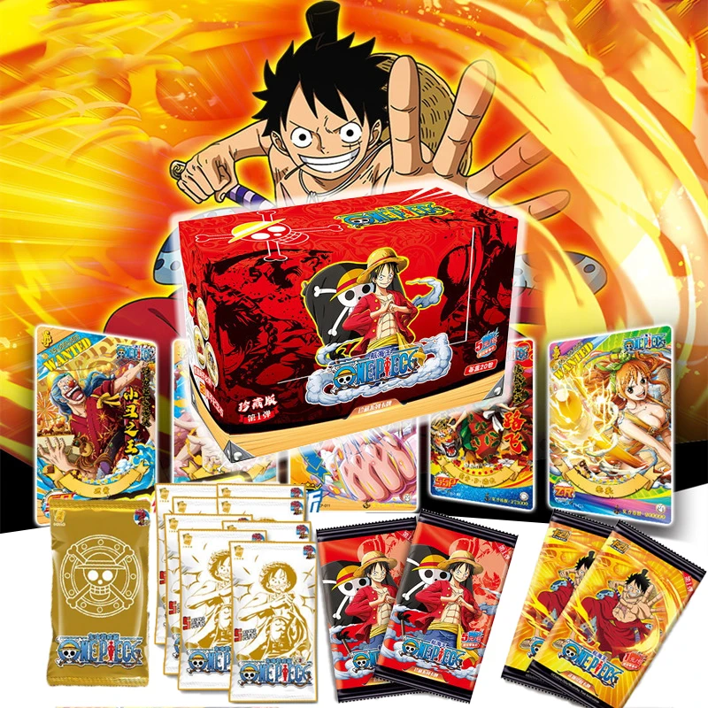 One Piece Collections rare cards box Anime Luffy Zoro Nami Chopper TCG Game collectibles card Battle for Child Birthday gift Toy