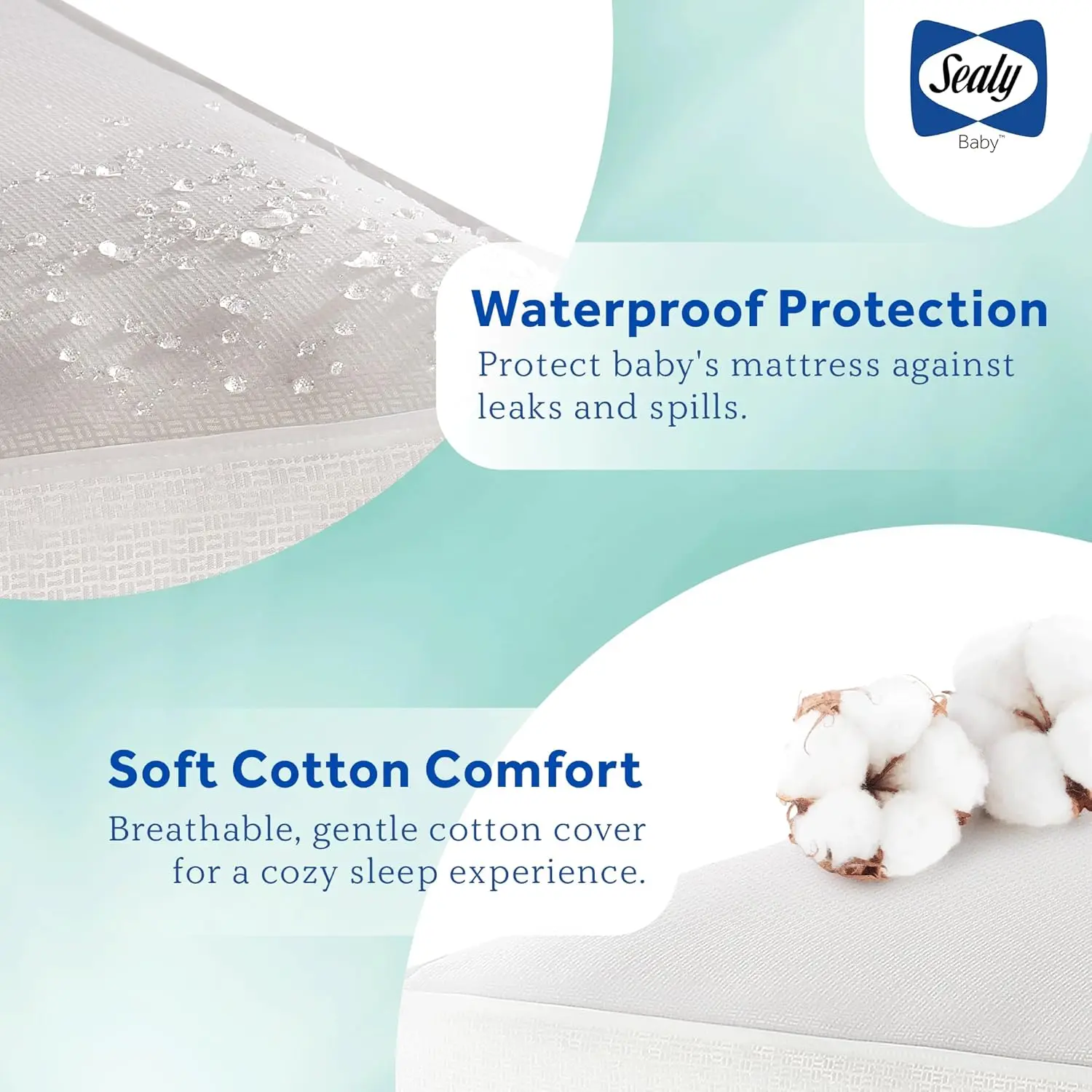 Baby OptiCool Premium Dual Firm Waterproof Baby Crib Mattress & Toddler Bed Mattress, Hypoallergenic Breathable Baby Mattr