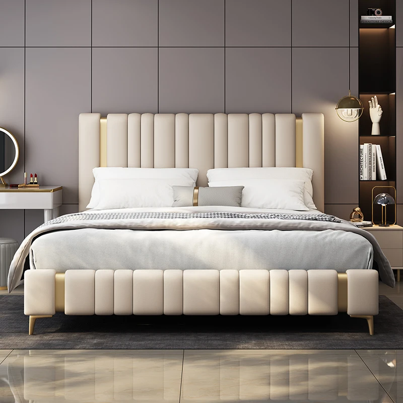 الحد الأدنى سرير بحجم كوين الشمال فريد فاخر سرير حديث مزدوج النوم Camas De Matrimonio Dormitorio اكسسوارات المنزل #2