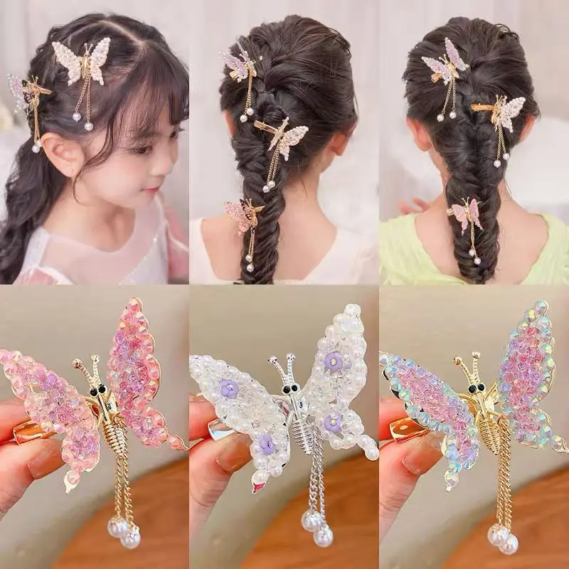 

1PC Fashionable Butterfly That Will Shake Hairpins Children Cute Headwear Girls Clips Woman Barrettes Hairgrips Hair Accessories