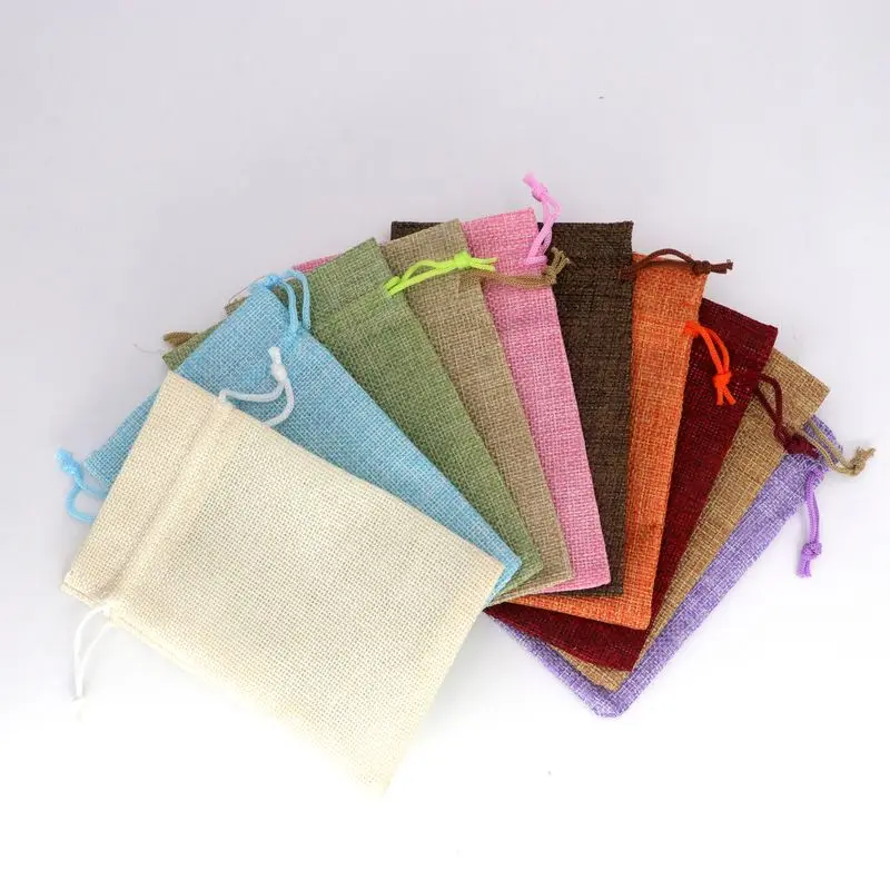 5Pcs/lot Jewelry Pouches Gift Bag and Packaging Fabric Drawstring Pouches For Jewelry Finding Wedding Engagement DIY Accessories