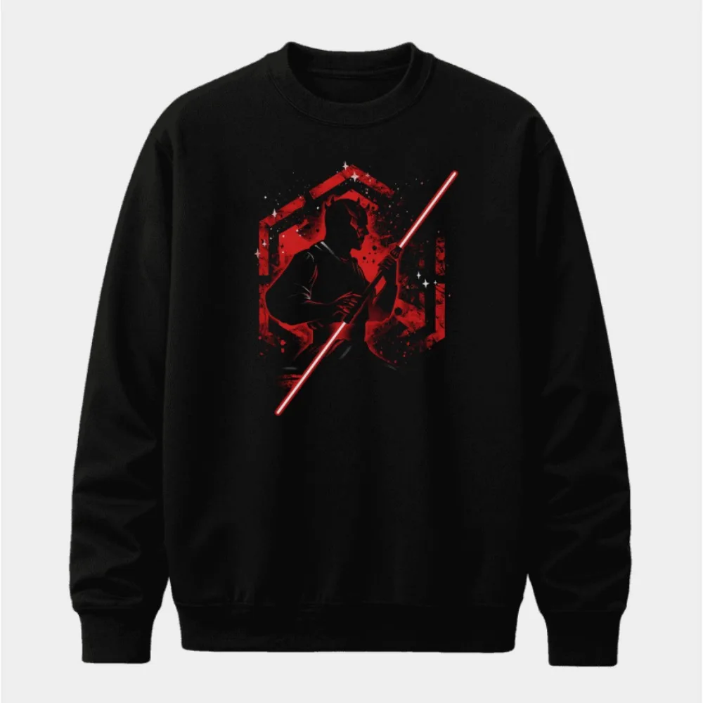 

Мужские и женские толстовки с периферийным принтом «Звездные войны», осень 2022, спортивные свободные пары, удобный топ с круглым вырезом