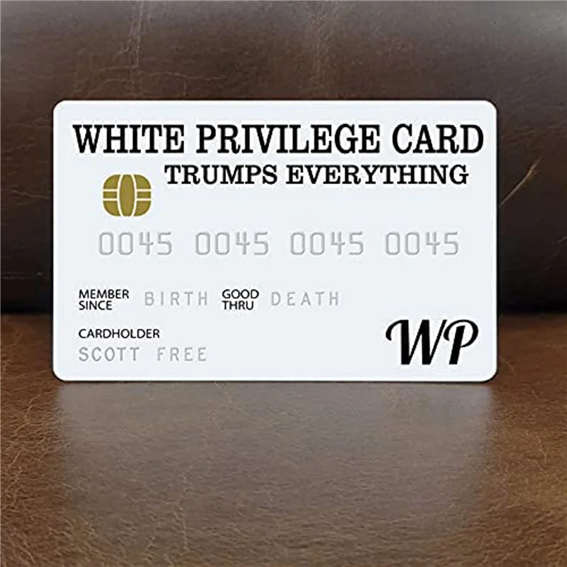 

B28C-200 PCS White Privilege Card Trumps Everything Credit Card Sets, Wallet Insert Card Romantic Card Business Gifts