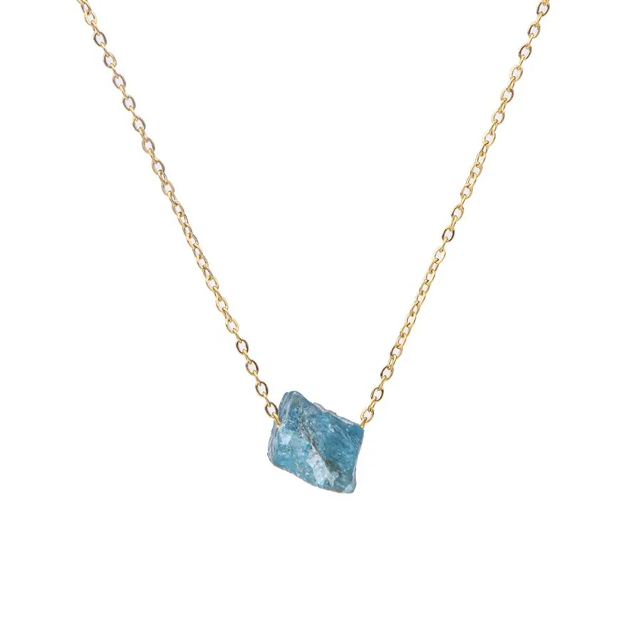 Natural Crystal Stone amethyst citrine Irregular stone agate Pendant Necklace with Stainless Steel gold Chain Gemstone Jewelry - Image 6