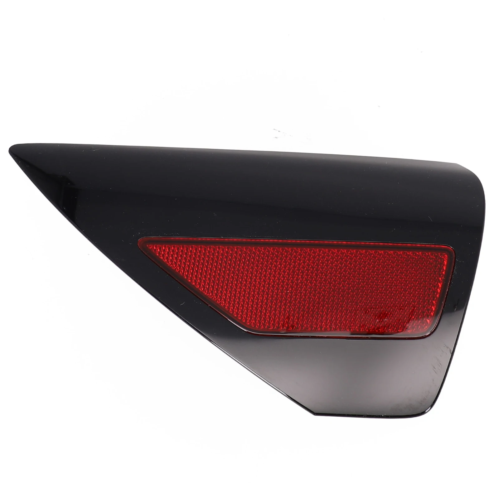 Left Side Driver Charge Door Cover Reflector for Tesla Model 3 Y 2017-2023 ABS Material with Red Lens Black Shell