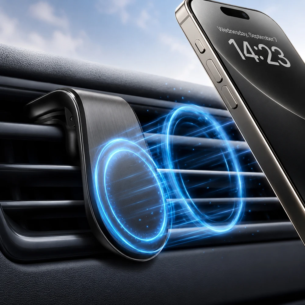 Magnetic Mobile Phone Holder Stand Car Air Vent Clip Mount GPS Navigation Bracket For iPhone 17 16 15 Xiaomi Huawei Realme OPPO