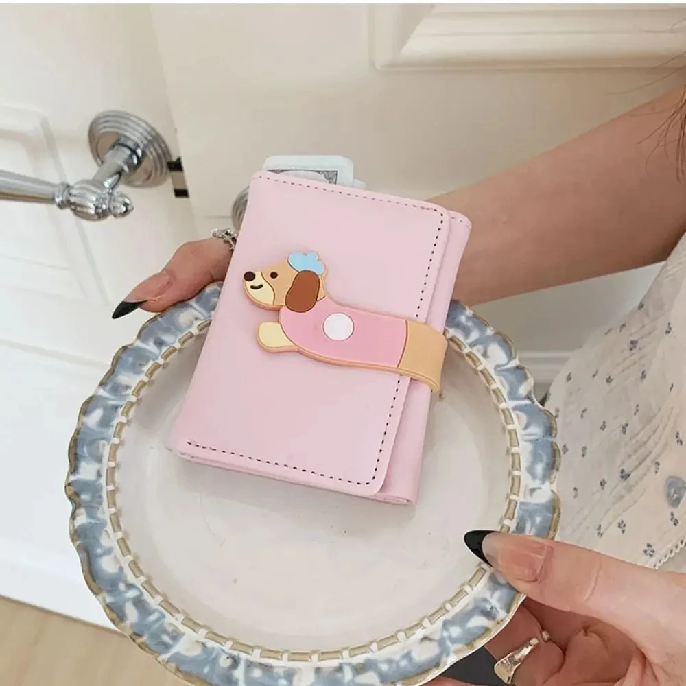 عادية الكرتون نمط السجق الكلب محفظة صغيرة رقيقة جدا محفظة حافظة للبطاقات حامل بطاقة المرأة متعددة الوظائف بولي Leather حامل بطاقة جلدية