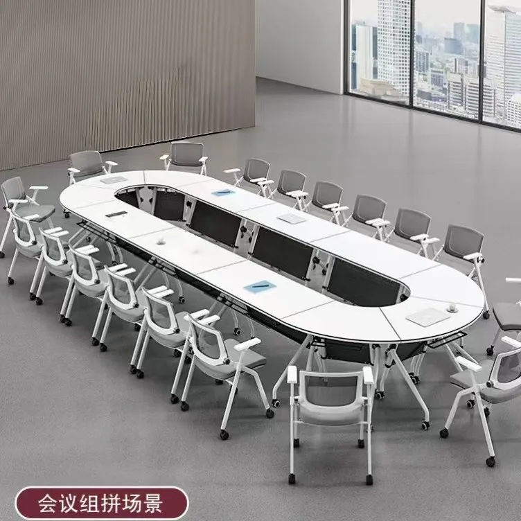 

Hxl conference negotiation side-folding bench foldable training table patchworkmovable office desk