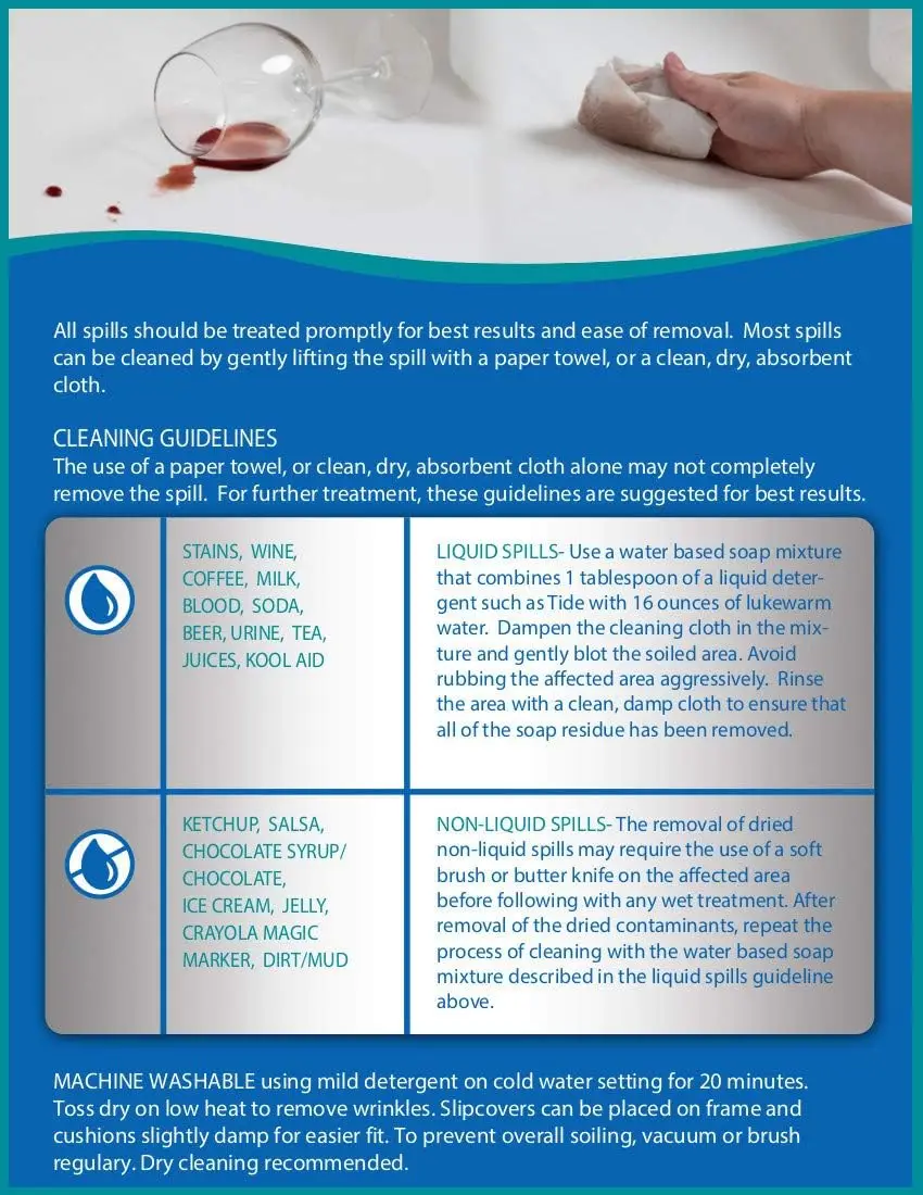 Trading Horizon Sofa Slipcover, Configurable, Aqua Blue