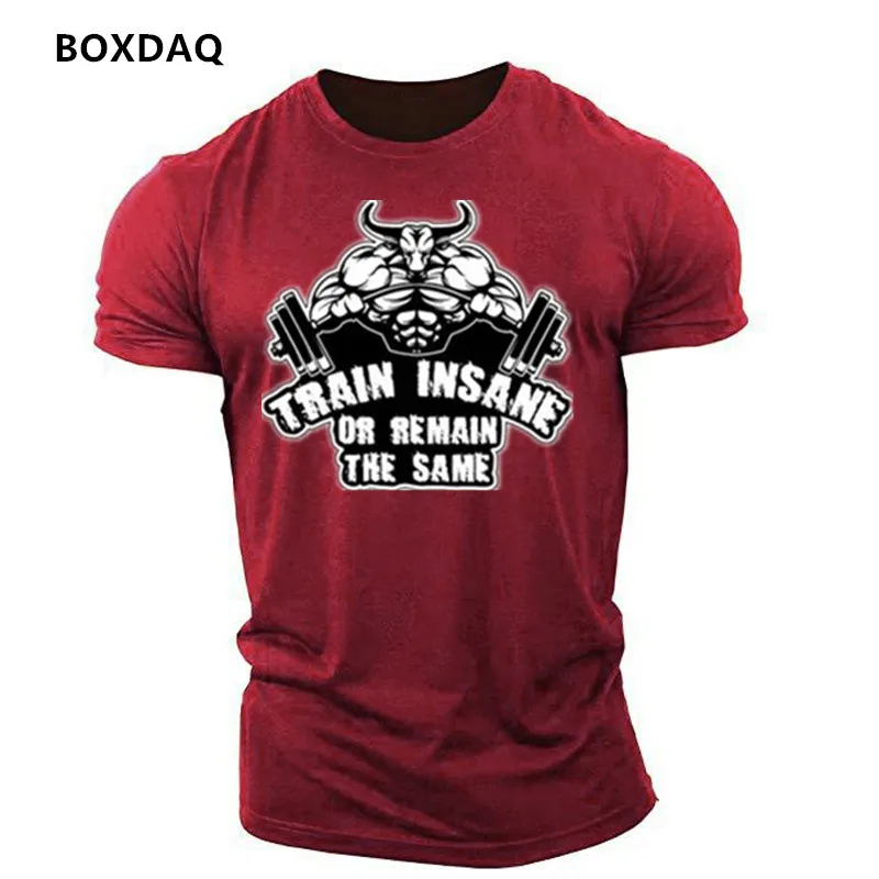 Beast Style Workout Weightlifting Pattern Men\'s Sporty T-Shirts Summer Short Sleeve 3d Print Gym Fitness Sports Muscle Male Tops