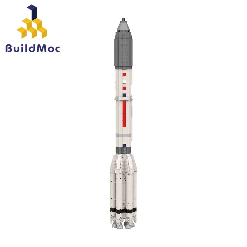 

BuildMoc 1:110 Saturn V Scale Proton M Rocket Building Blocks Set Space Launch Vehicle Collection Carrier Toys For Children Gift