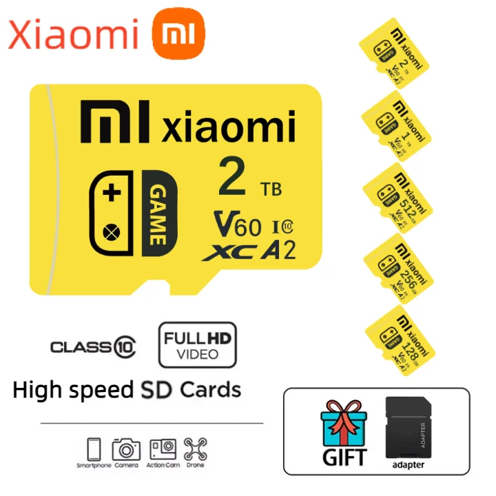 XIAOMI Class 10 Memory Card 2TB High Speed Micro Card A2 V30 TF Card 512GB 128GB Cartao De Memoria for Phone/Nintendo Switch/PC