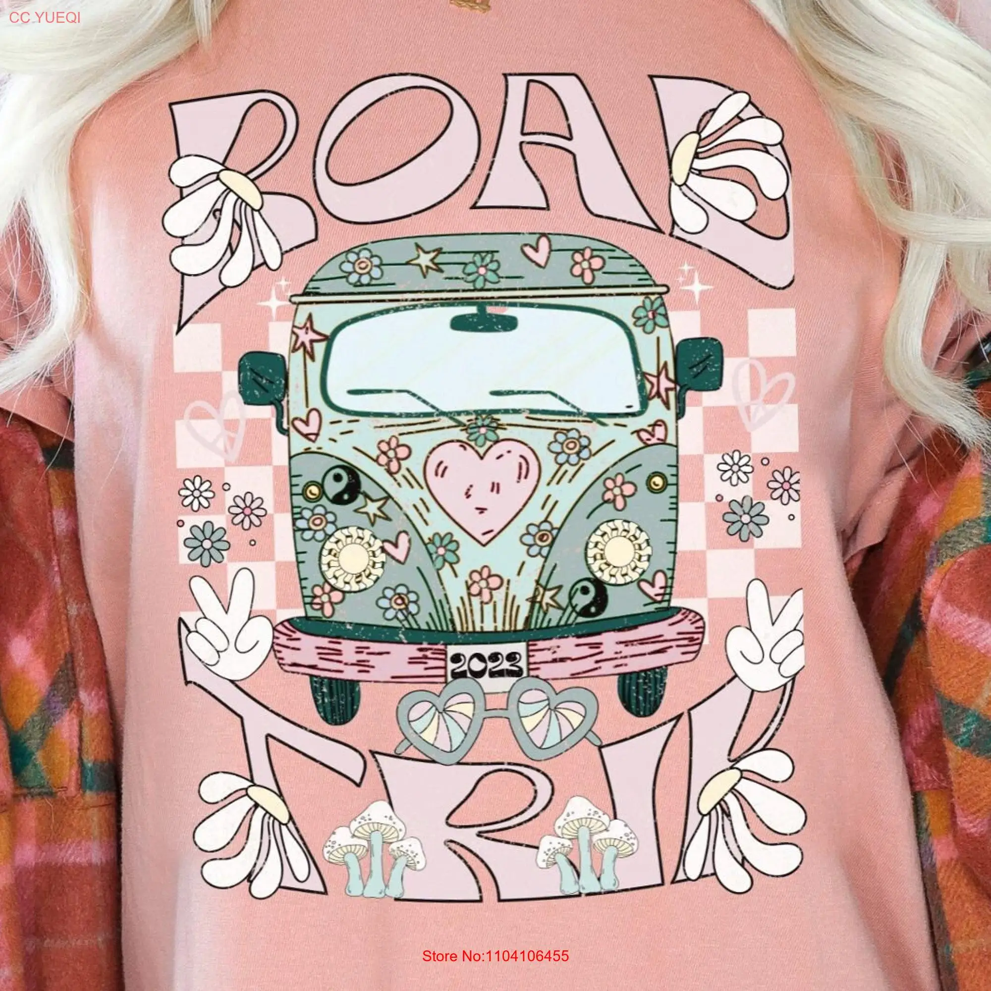 Boho Road Trip T Shirt Bachelorette Party Comfort Colors 2023 Hippie Group long or short sleeves