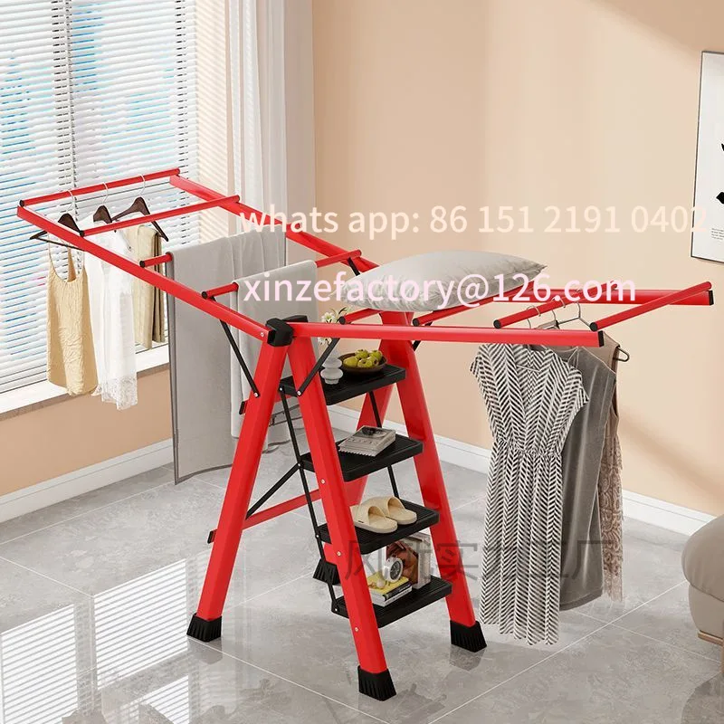

Customizable ladder drying rack dual-purpose ladder multi-function installation-free indoor reinforced anti-skid drying ladder