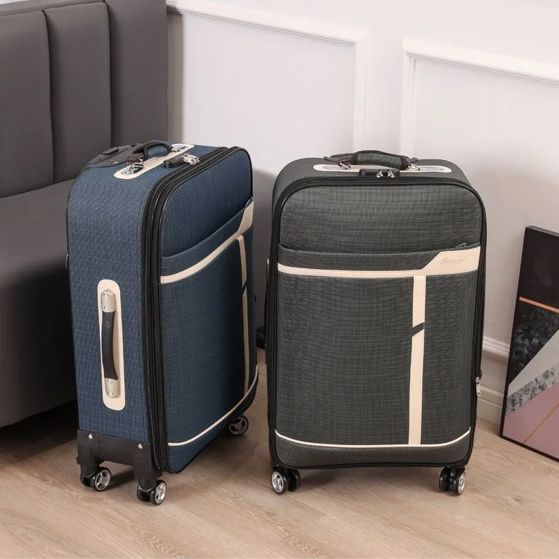 Luggage Business Travel Suitcase Carry On Fabric Luggage Expandable Business Travel Password Trolley Case