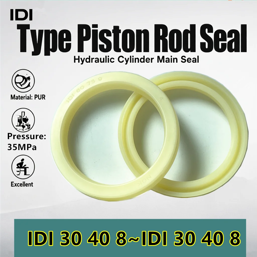IDI Series Seal Hydraulic Cylinder Piston Rod/shaft PUR Oil Seal Inner Diameter: 30~45mm Excavators, Loaders, Forklifts, Etc