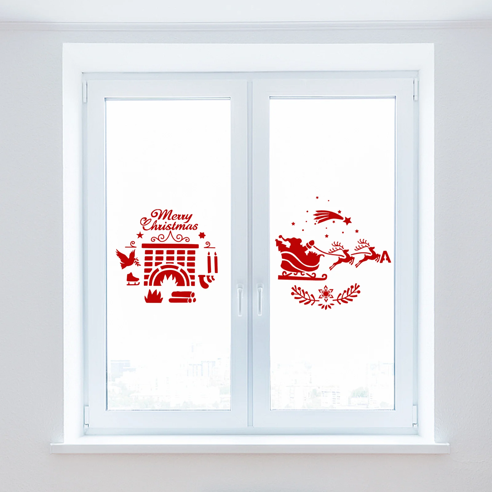

12 pcs Christmas Stencil Set Hollow Design For Wall Fabric Painting Diy Decorative Templates White Art Supplies