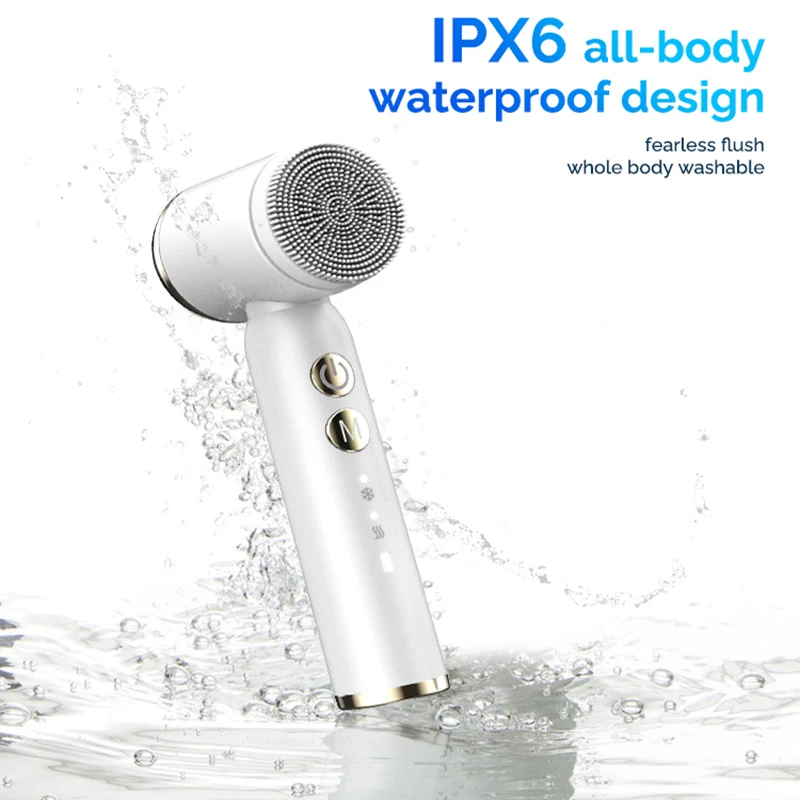 جهاز محمول للعناية بالبشرة مقاوم للماء، متعدد الوظائف، منظف للوجه، مجموعة فرشاة تنظيف الوجه 6 في 1، مدلك فرشاة تنظيف الوجه #2