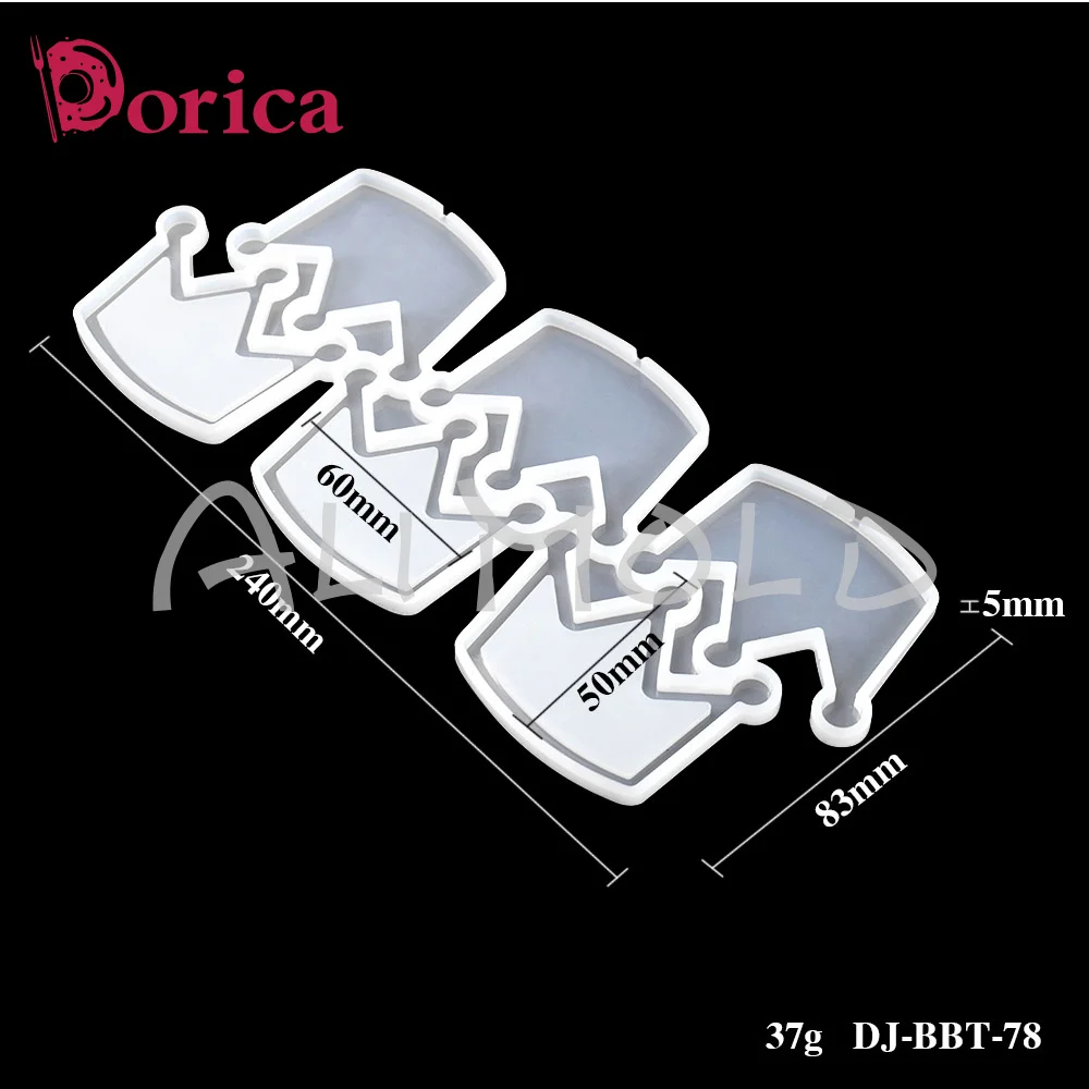 Dorica 2 Crown Design Lollipop Epoxy Mold Chocolate Silicone Mould Fondant Kitchen Cake Decorating Tools Baking Accessories