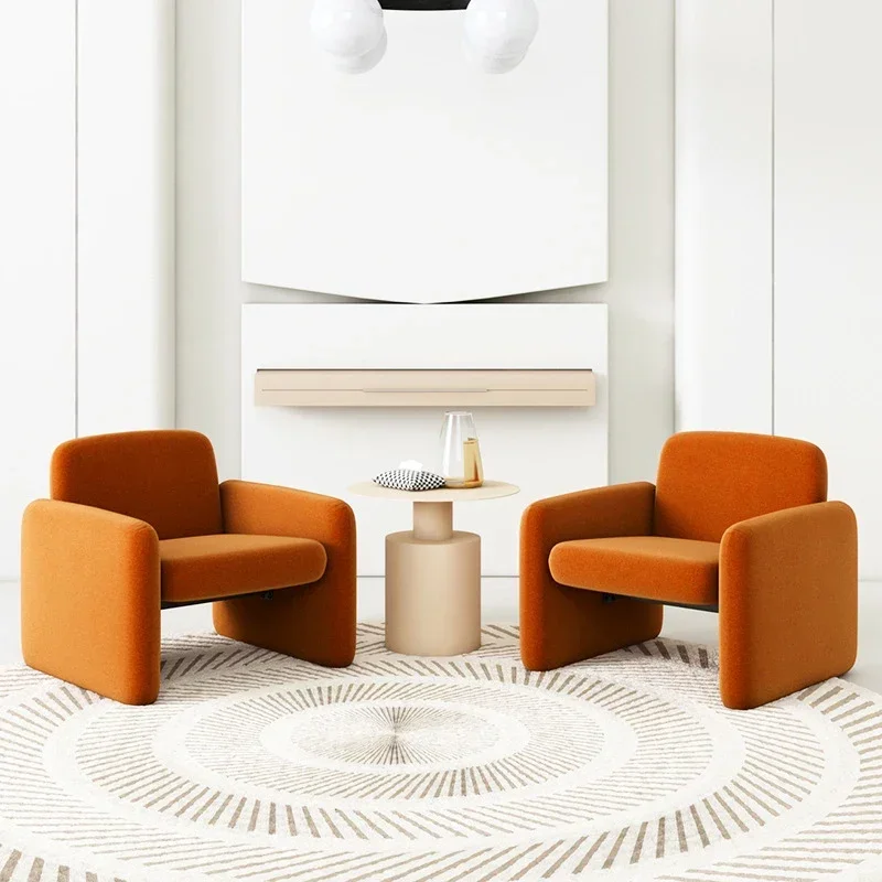 

л # Современный минималистичный дизайн, диван-кресло для отдыха, бархатная плюшевая ткань, одноместное винтажное кресло для отдыха для дома, гостиной