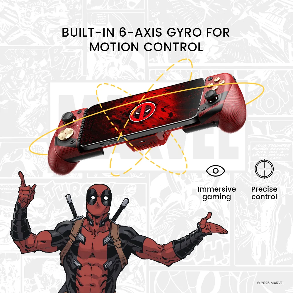 Deadpool Gamesir X3 Pro Gamepad Limited Marvel Edition وحدة تحكم ألعاب الهاتف المحمول Android Phone Type C Hall Effect Joysticks