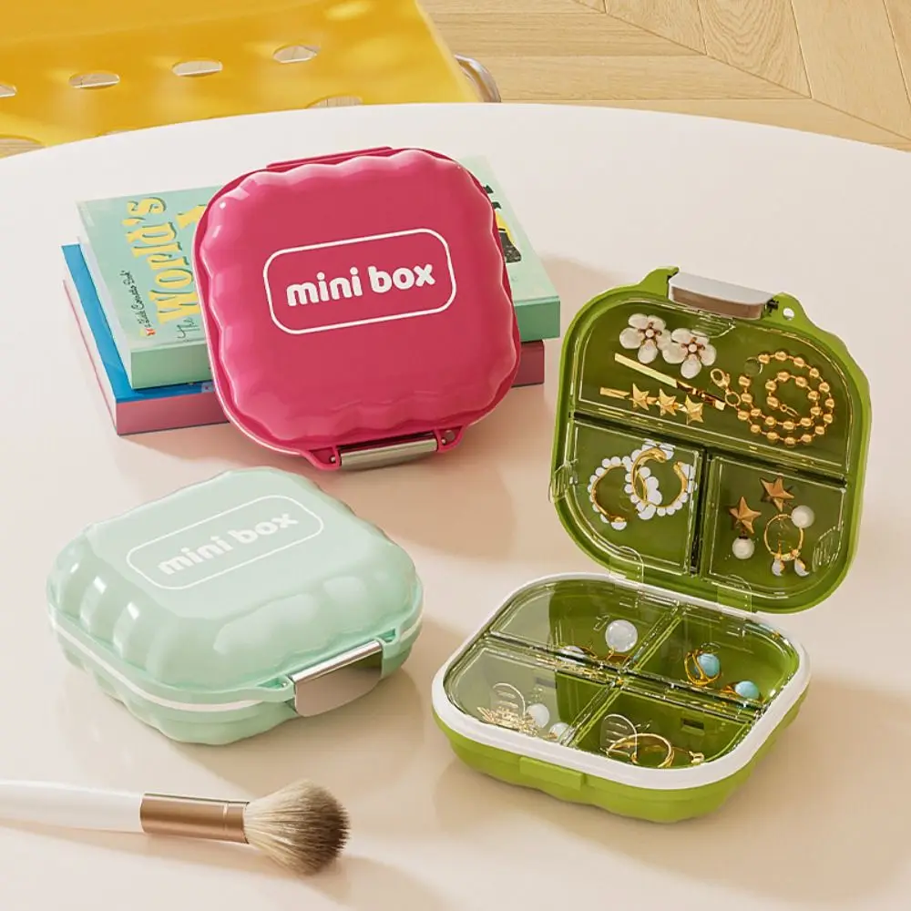 Mini Jewelry Storage Case Sealed Moisture-proof Travel Jewelry Box Large Capacity Multifunctional Weekly Pill Organizer