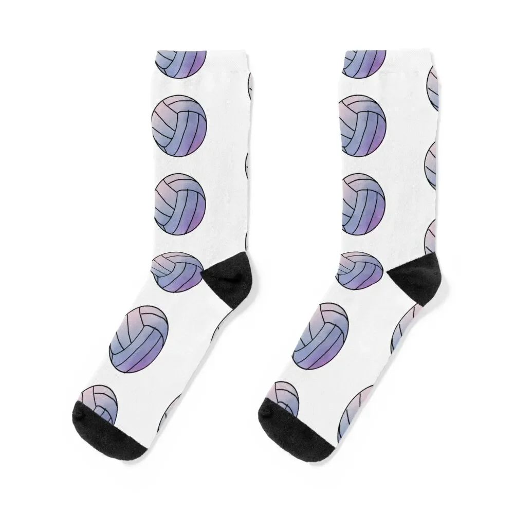 

Watercolor volleyball Socks Thermal man winter anti slip football Stockings man Men Socks Women's